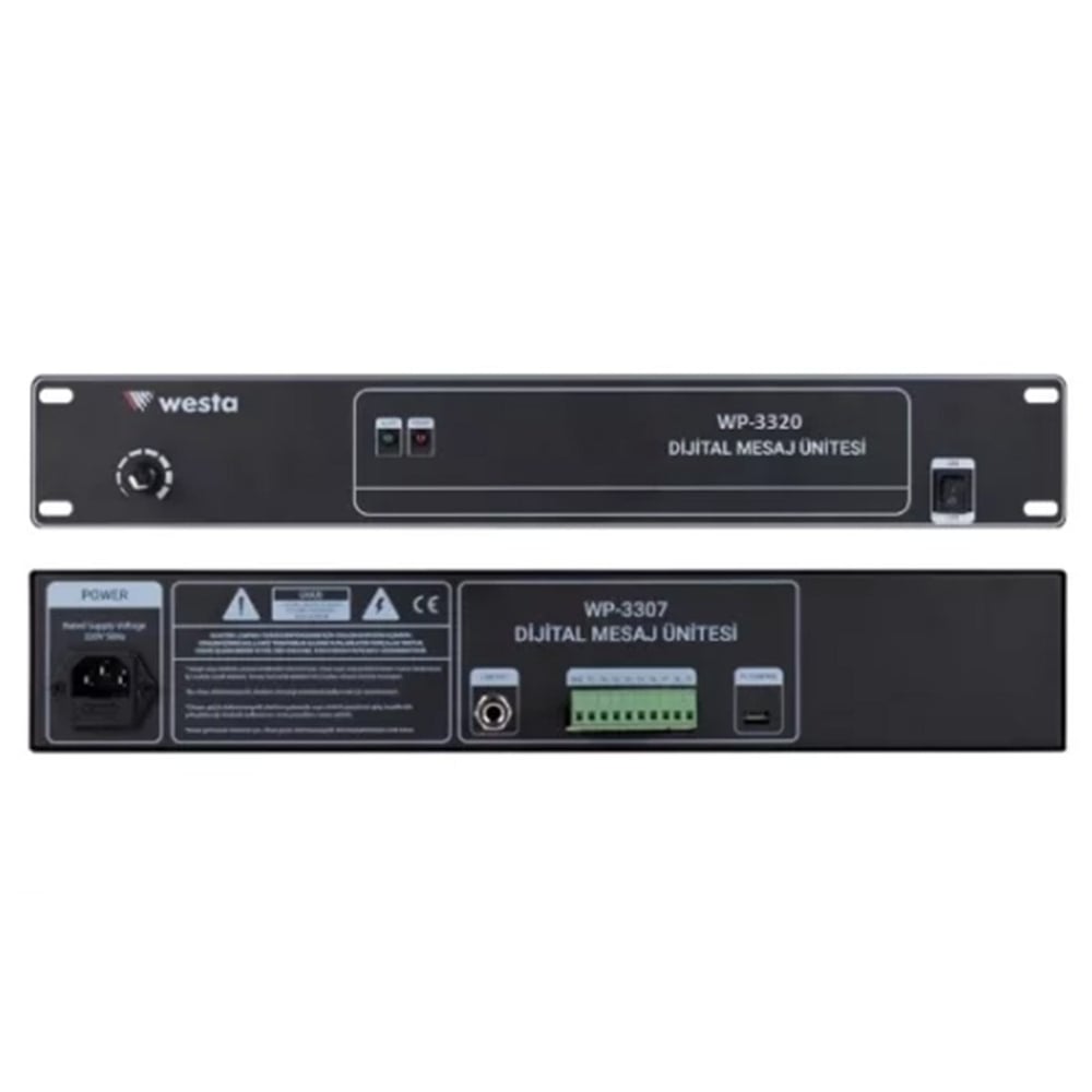 WESTA WP-3320 ACİL ANONS MESAJ KAYIT ÜNİTESİ 100-240V - 50/60HZ