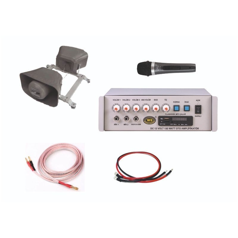 WESTSOUND 16 CM 150 WATT 2'Lİ ARAÇ ÜSTÜ HOPARLÖR SEÇİM SETİ (12V/100W AMFİLİ)