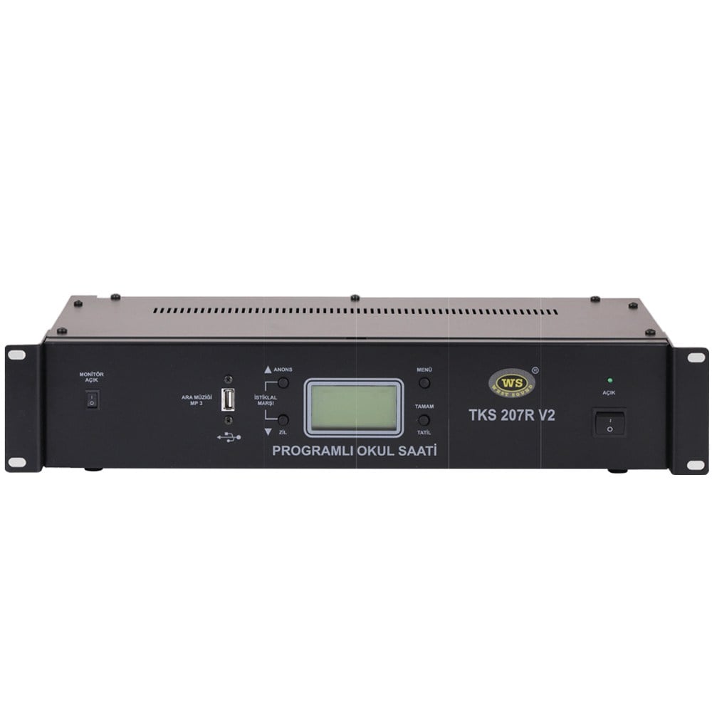 WESTSOUND TKS-207 R V2 RACK TİPİ AKILLI OKUL ZİL SAATİ