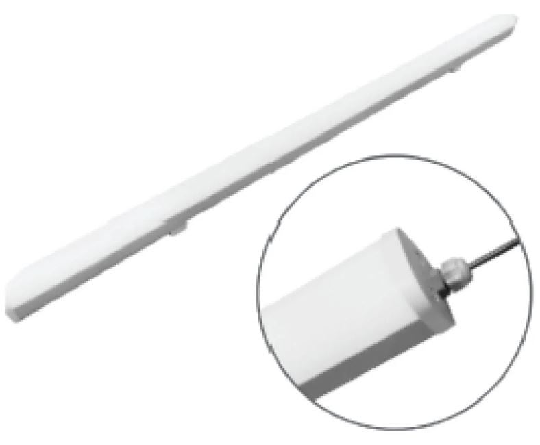 ZMR 266/B.65 40 WATT BEYAZ PC ETANJ ARMATÜR IP 65 6500K BANT ARMATÜR  (TEKLİ)