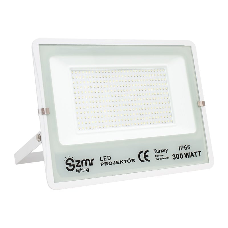 ZMR 300 WATT - 220 VOLT 6500K IP66 150* IŞIK AÇISI DRIVER'SIZ SLİM KASA BEYAZ LED PROJEKTÖR