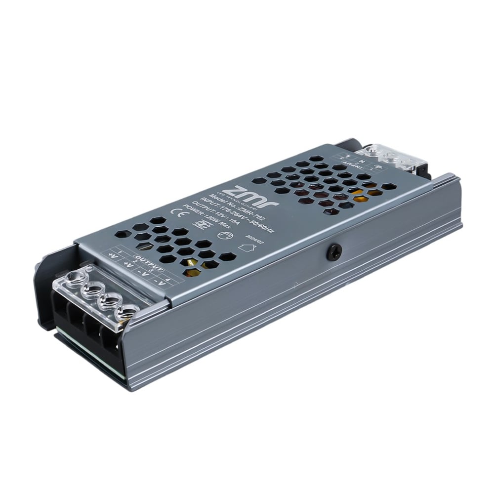 ZMR ZMR-702/B.00 12 VOLT 10 AMPER 120 WATT SLIM METAL KASA ADAPTÖR
