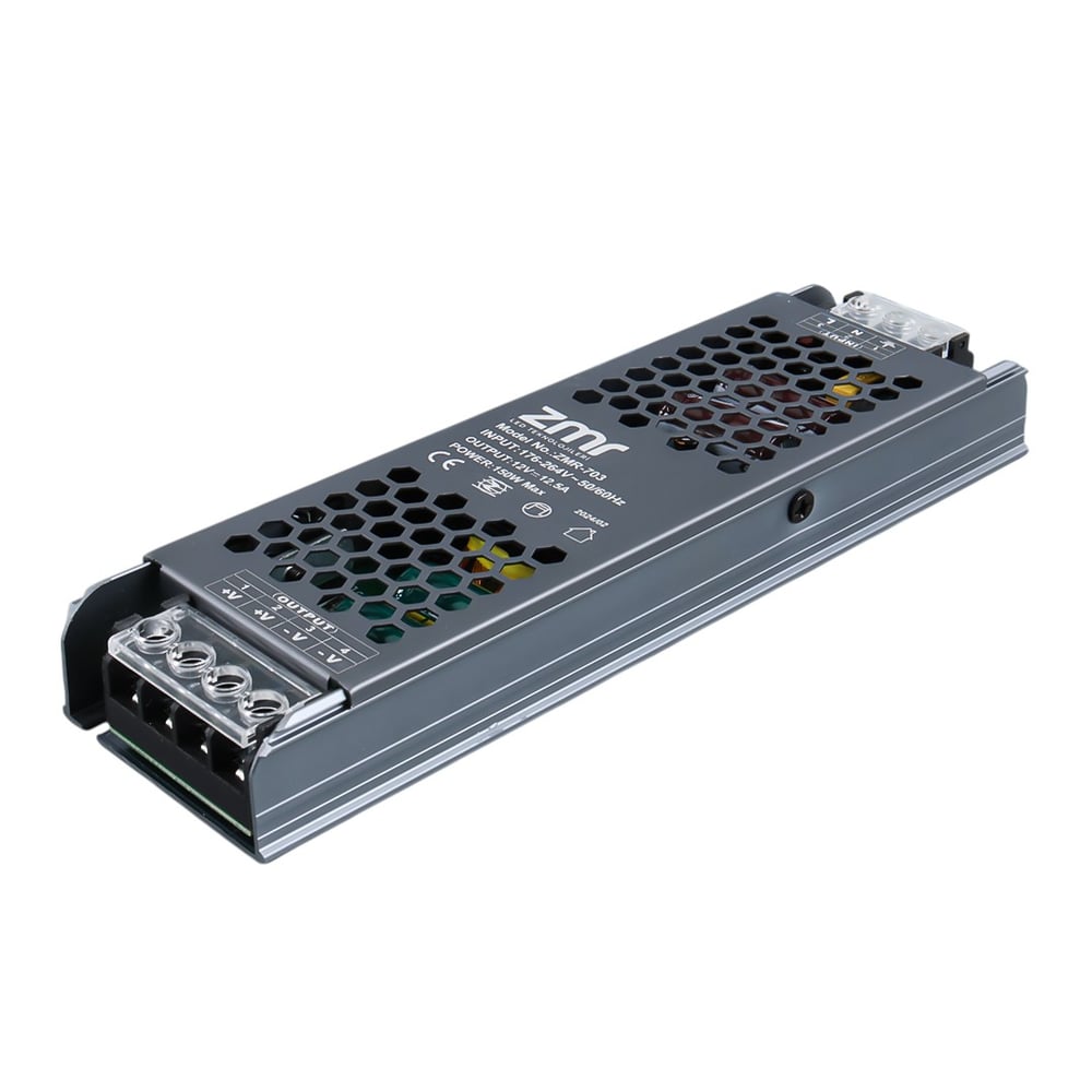 ZMR ZMR-703/B.00 12 VOLT 12.5 AMPER 150 WATT SLIM METAL KASA ADAPTÖR