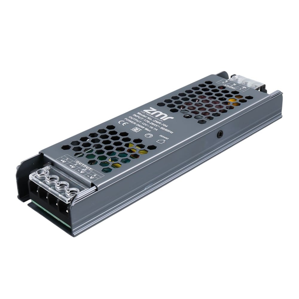 ZMR ZMR-704/B.00 12 VOLT 16.5 AMPER 200 WATT SLIM METAL KASA ADAPTÖR
