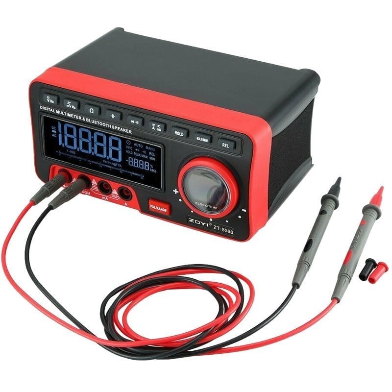 ZOYI ZT-5566 DİJİTAL EKRANLI MASAÜSTÜ MULTİMETRE ÖLÇÜ ALETİ + BLUETOOTH HOPARLÖR