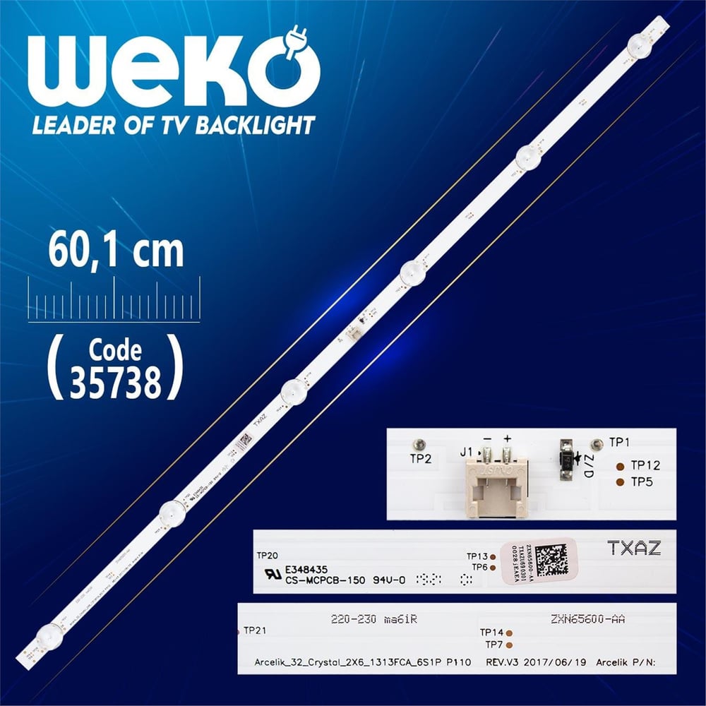Weko ARCELIK 32'' DRT_REV0.2 - ZVC65600-AA - (60.1 Cm) - 6 Ledli - (WK-1208) Tv Led Bar - Tv Led Bar