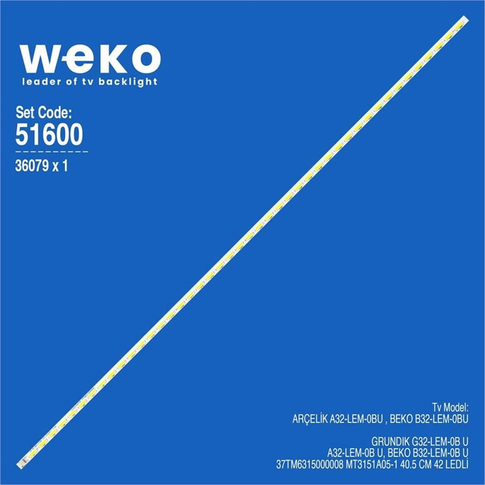 Weko Arçelik  A32LEM0BU 32'' 1 Adet Tv Led Bar - Arçelik Led Bar