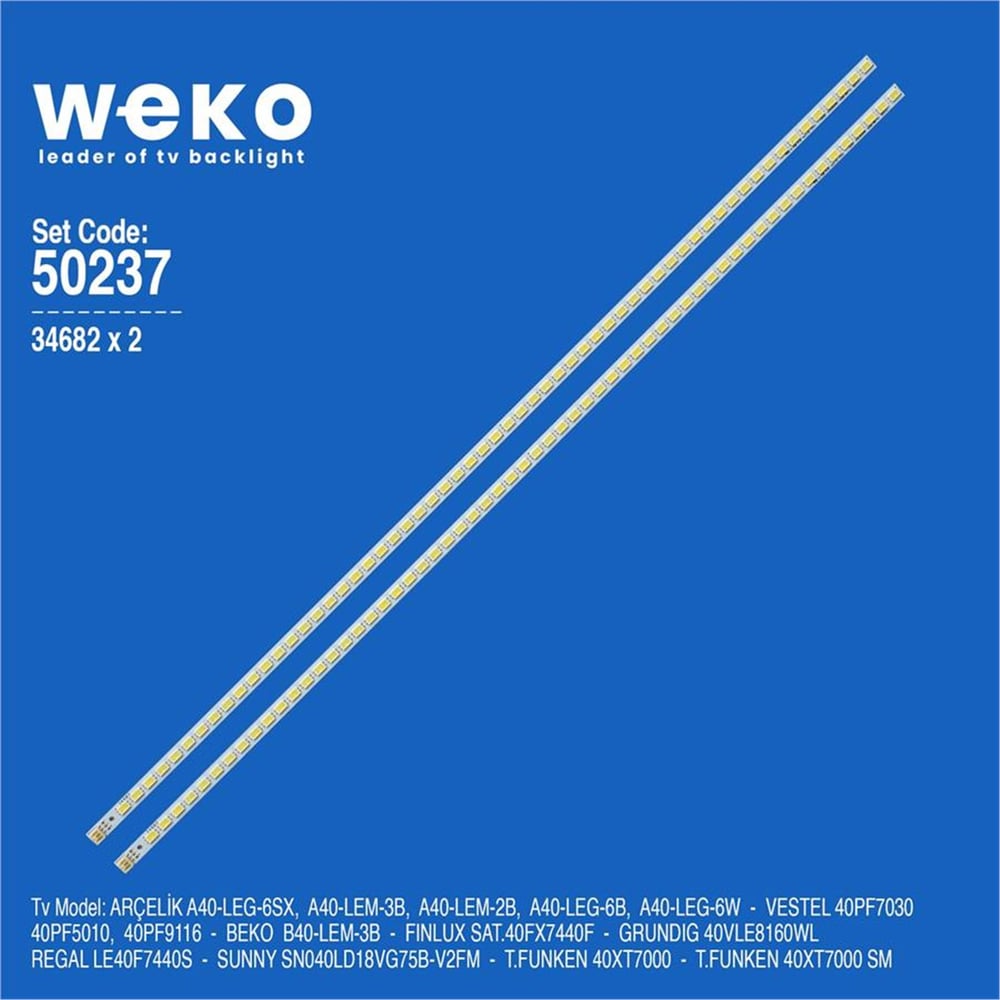 Weko Arçelik  A40-LEM-2B 40'' İnç 2 Adet Tv Led Bar - Arçelik Led Bar