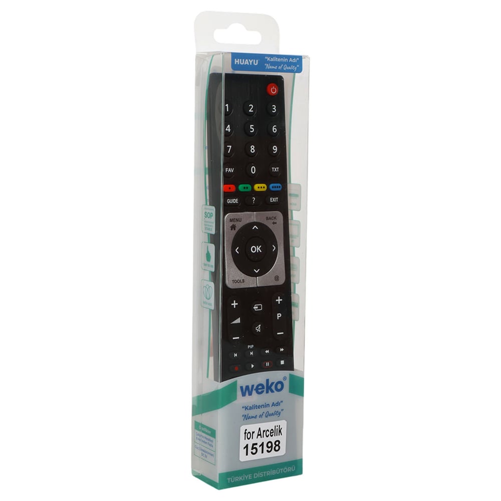 Weko Arçelik  A48-LW-8467 - RC 3304805/01B / Beko B43L 6652 5B - RM-L271B Netflix-PIP Tuşlu Lcd Led Tv Kumandası - Arçelik-Beko Lcd Kumanda