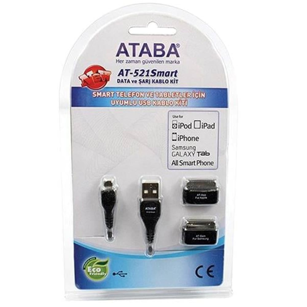 Ataba Ataba At-521 Smart Kablo Seti (Data Ve Şarj Kablo Kit) - Pil Şarj Cihazları