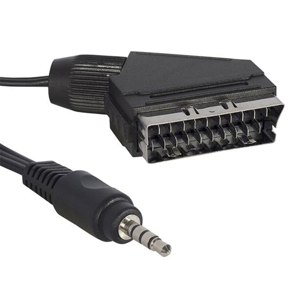 Powermaster AV Kablo Scart Kablo 3.5 Mm Stereo 1.2 Metre Kısa Jack - Uydu Ekipmanları