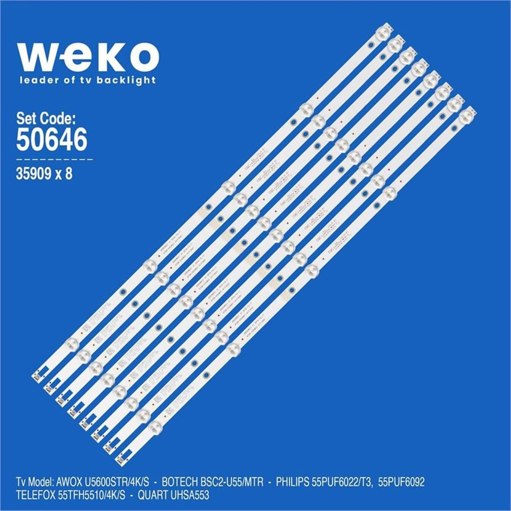 Weko Awox U5600STR/4K/S 55'' İnç 8 Adet Tv Led Bar (Seri 1) - Awox Led Bar