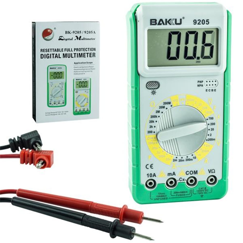 Baku Baku Bk-9205 Multimetre Dijital Ölçü Aleti - Kablo Test Cihazı