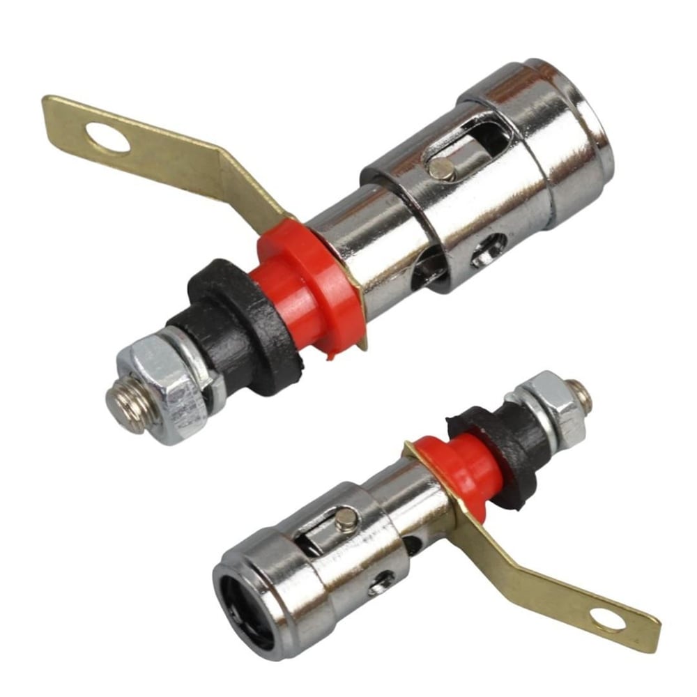 Oem Basmalı Born Klemens 39.5mm 2'li Takım - Siyah ve Kırmızı (IC-240E) - Fiş - Jack - Şase