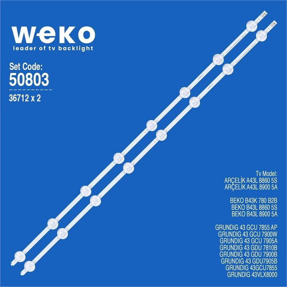 Weko Beko B43L 8900 5A 43'' İnç 2 Adet Tv Led Bar - Beko Led Bar
