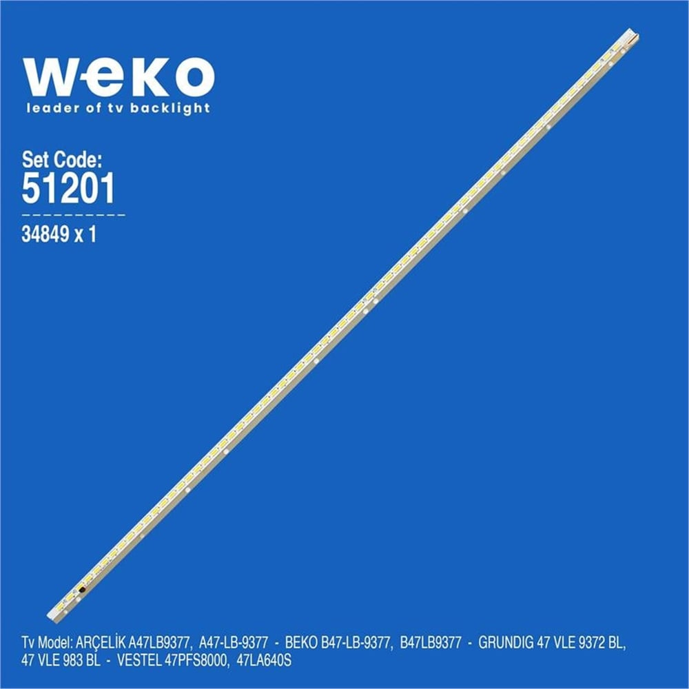 Weko Beko B47 LW 9377 47'' İnç 1 Adet Tv Led Bar - Beko Led Bar