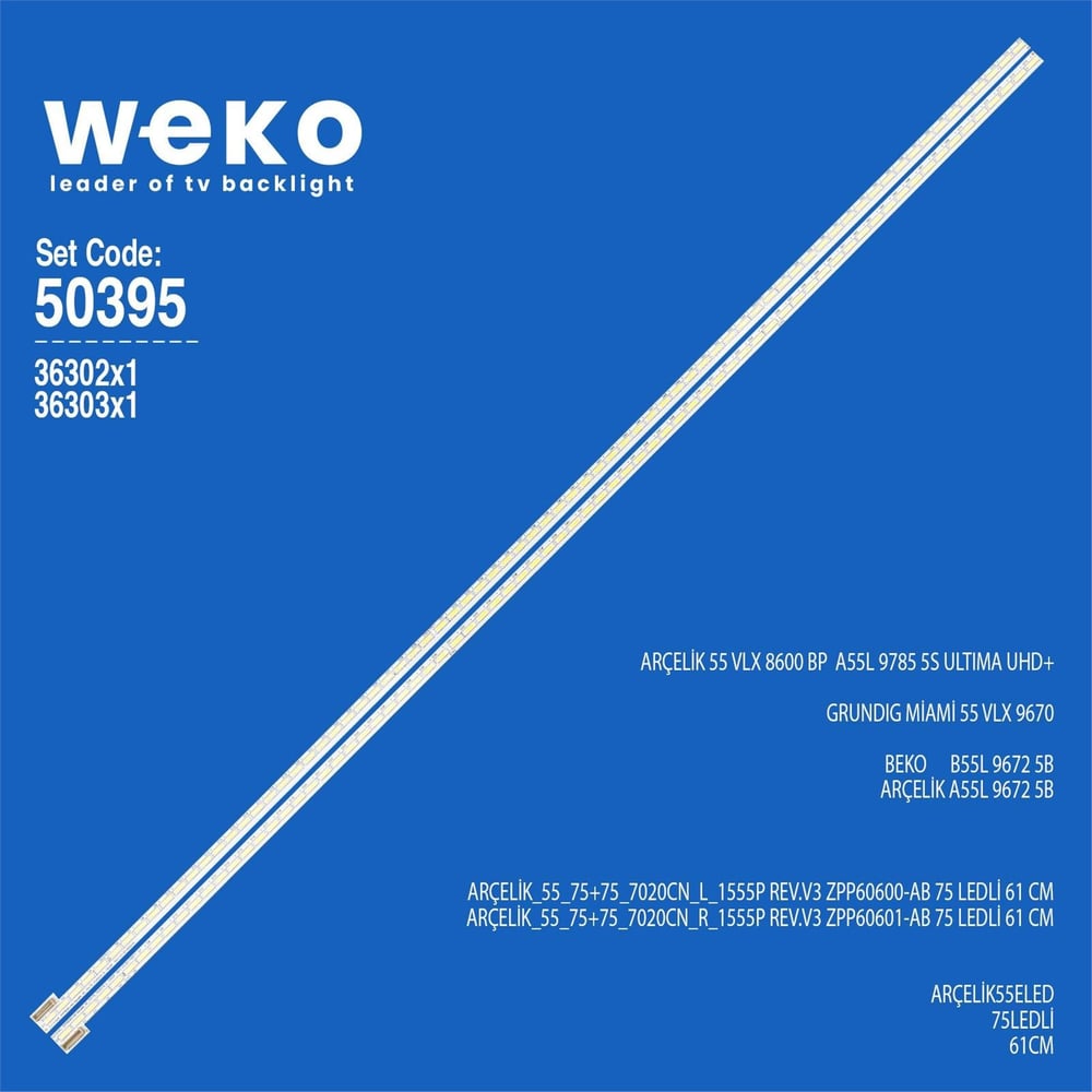 Weko Beko B55L 9672 5B 55'' İnç 2 Adet Tv Led Bar - Beko Led Bar
