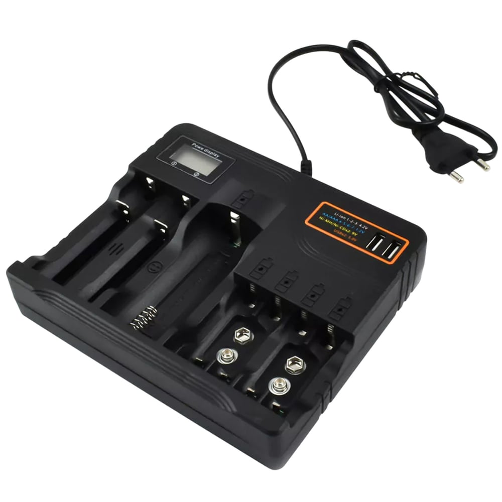 Beston Beston AL-7988A Hızlı Şarj - Lcd Ekran Li-iOn Çoklu Akıllı Pil Şarj Cihazı (Ni-Mh-Ni-AA-AAA-9V-14500-16340-18650-21700-26650-32650) - Pil Şarj Cihazları