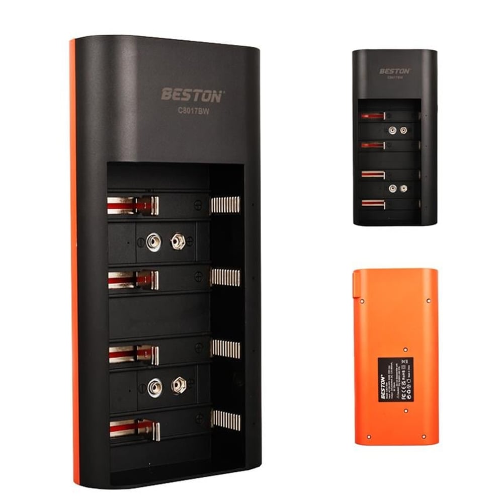 Beston Beston C8017BW Tüm Boy Piller İçin Pil Şarj Cihazı AA/AAA/9v/C Boy/D Boy - Pil Şarj Cihazları