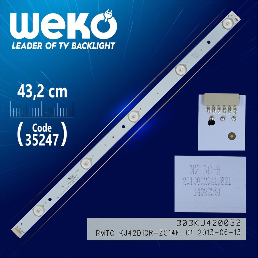 Weko BMTC KJ42D10R-ZC14F-01 - 303KJ420032 - (43.2 Cm) - 5 Ledli - (WK-464) Tv Led Bar - Tv Led Bar