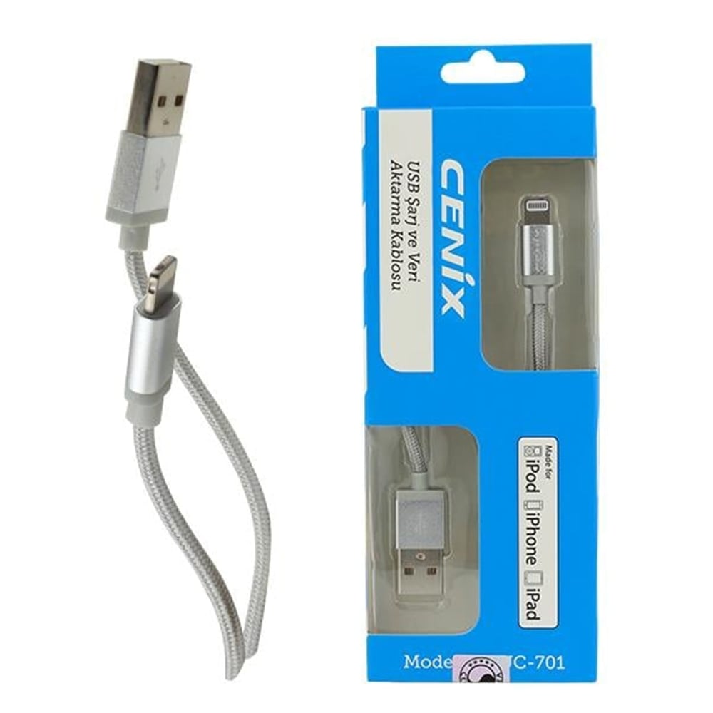 Cenix Cenix UC-701 İp Örgülü Data Kablosu - Data-Şarj Kabloları