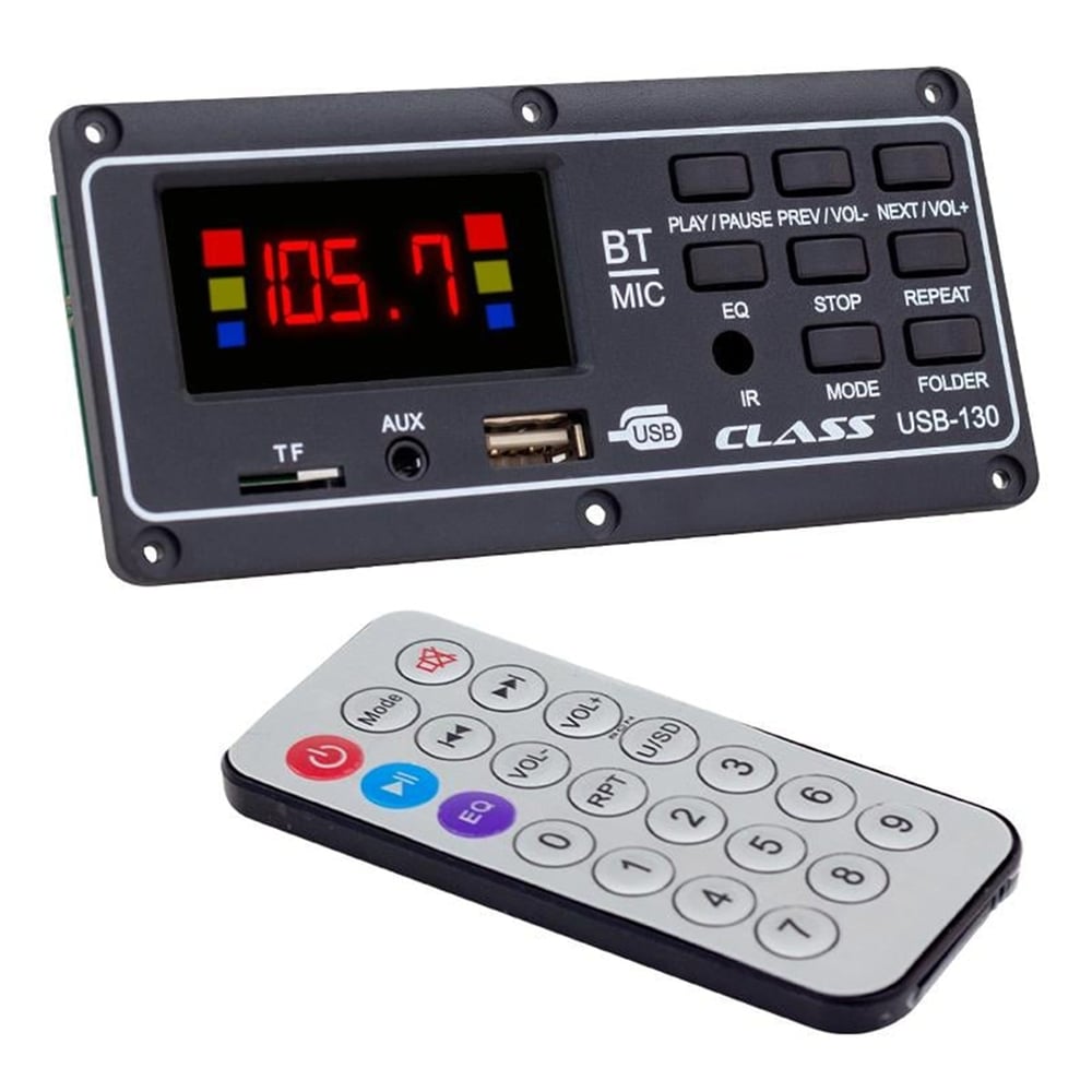 Class Class USB-130 USB-SD-MIC-AUX-BLUETOOTH Kumandalı Ekranlı Çevirici Dijital Player Board - Oto Aksesuarları