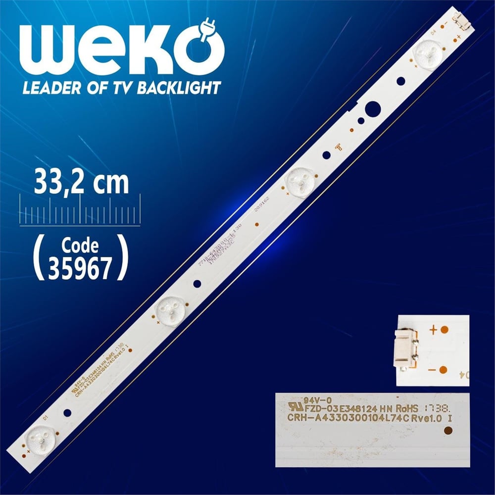 Weko CRH-A4330300104L74C REV1.0 I 33.2 Cm Tv Led Bar - Tv Led Bar