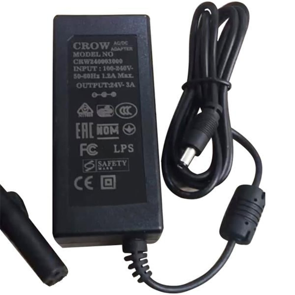 Oem Crow Crw240003000 24 Volt - 3 Amper 5.5*2.5 Uçlu Plastik Kasa Masaüstü Adaptör - Adaptörler
