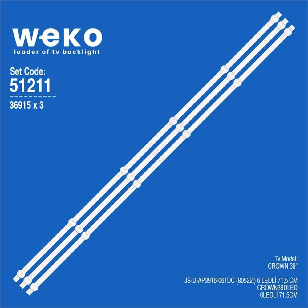Weko Crown 39'' 3 Adet Tv Led Bar - Crown Led Bar