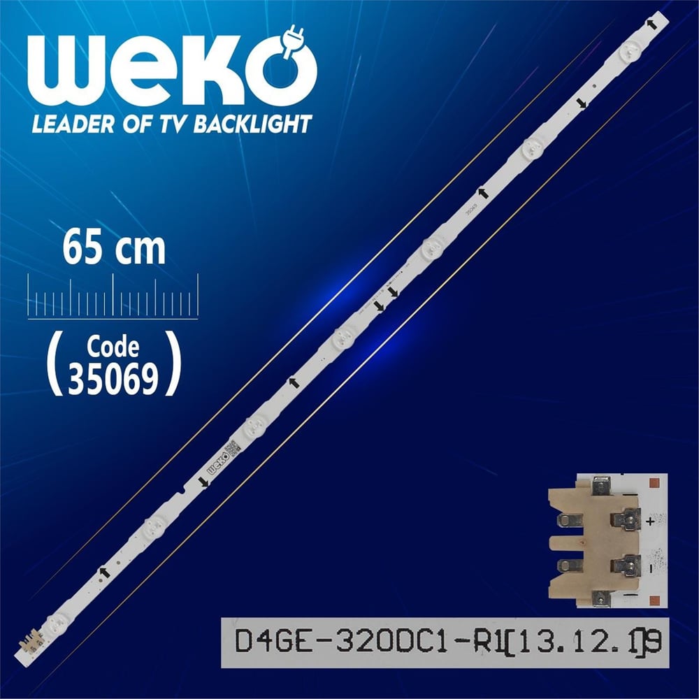 Weko D4GE-320DC1-R2 - D4GE-320DC1-R1 - 65 Cm 7 Ledli - WK-227 Led Tv Bar - Tv Led Bar