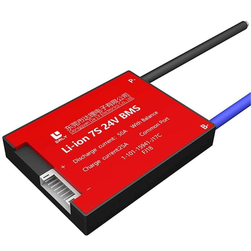 Oem Daly Bms 7S 50A Balanslı - Ortak Port - Pil Koruma Devresi BMS