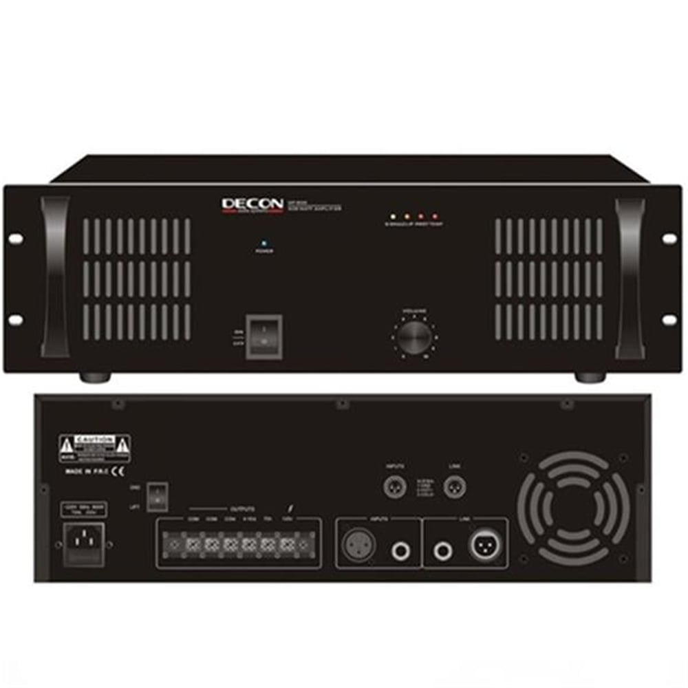 Decon Decon Dp-800 800W 4-16 Ohm 70-100V Rack Montaj 3 U Hat Trafolu Power Amfi - Seslendirme Amfileri