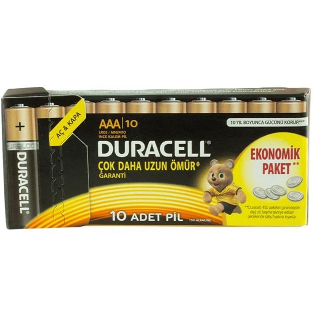 Duracell Duracell Basic Ekonomik AAA İnce Kalem Pil 10'lu Paket - Piller