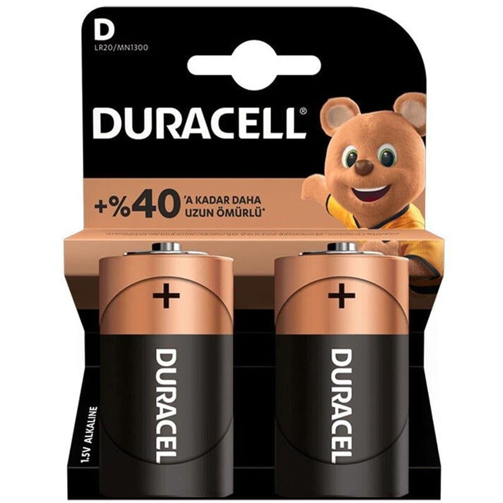 Duracell Duracell LR20/MN1300 D Büyük Boy Pil (2'li Paket) - Piller
