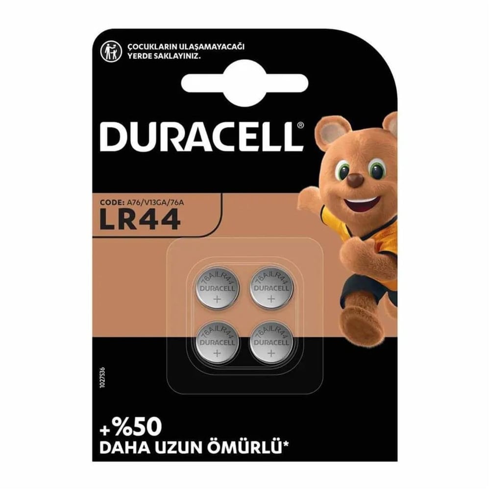 Duracell Duracell LR44 1.5 Volt Düğme Pil (4'Lü Paket) - Piller