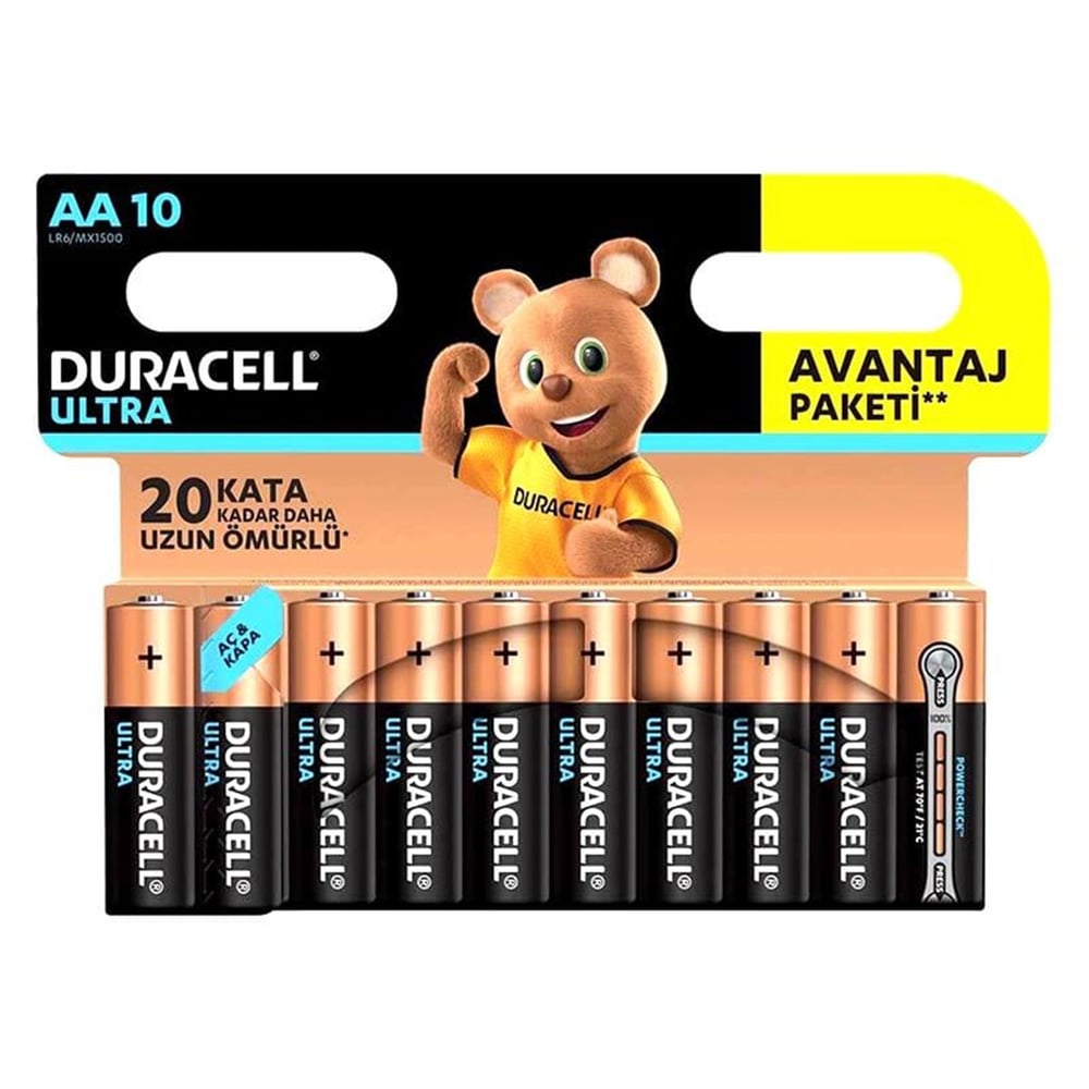 Duracell Duracell Ultra LR6/MX1500 AA Kalem Pil 10'lu Paket - Piller