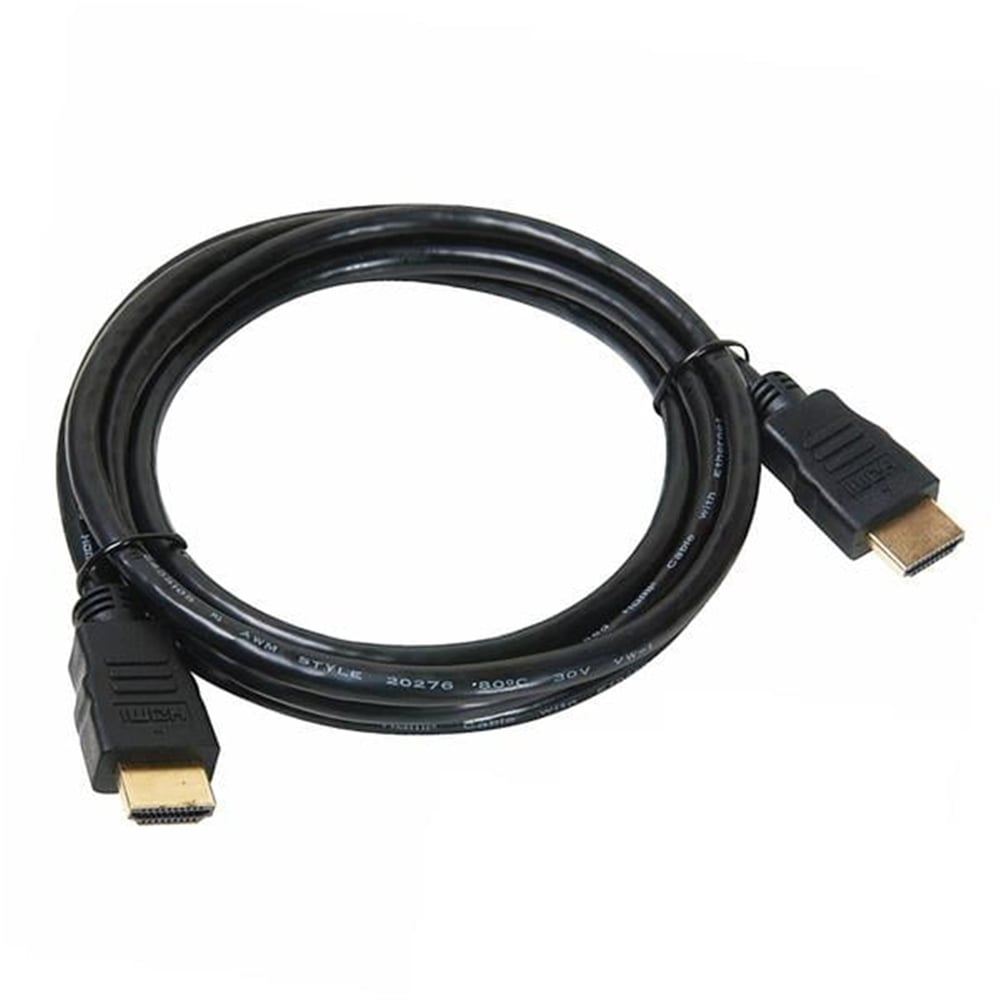 Elektromer Düz Siyah Tip Gold Uçlu 1.8 Metre Hdmı Kablo - HDMI Kablo