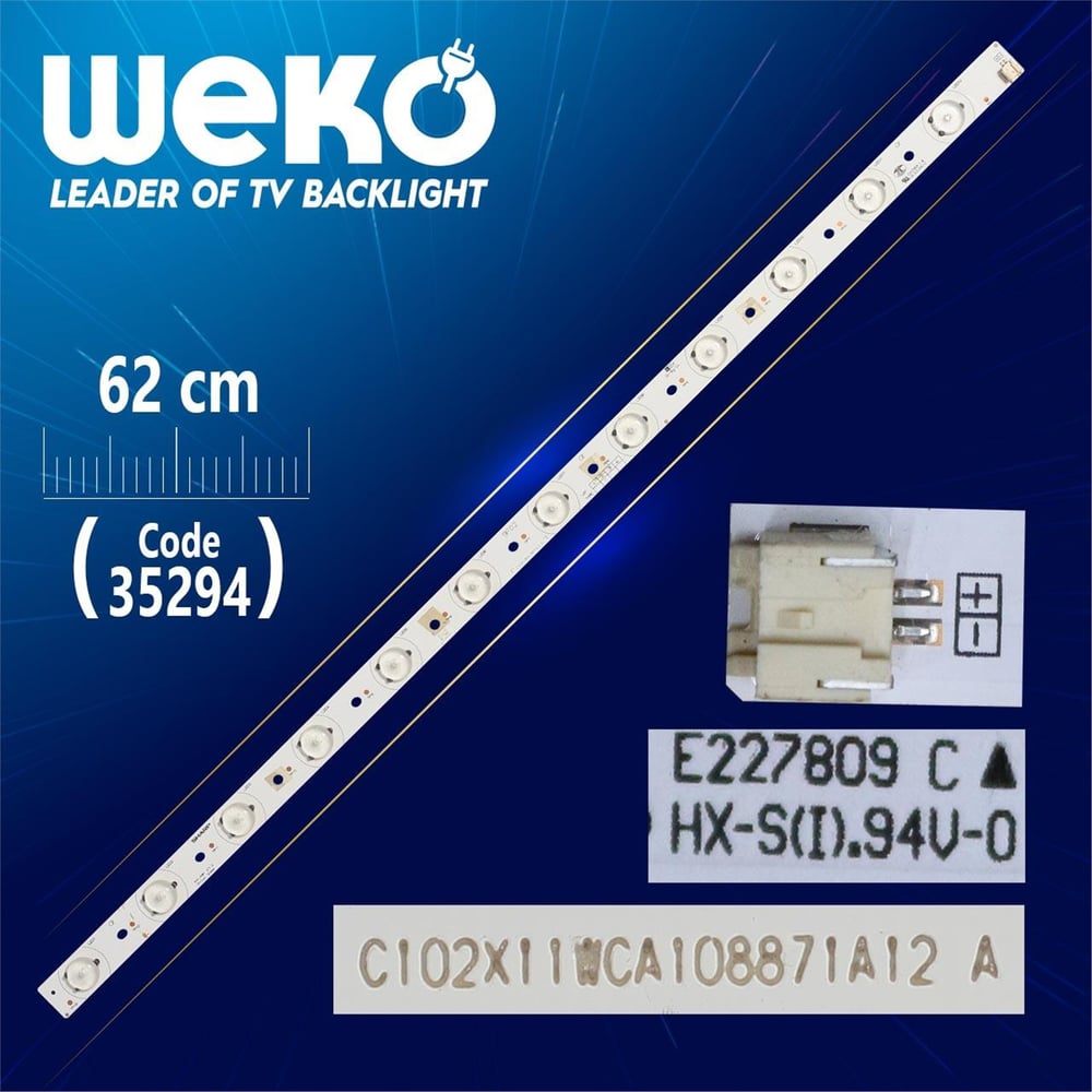 Weko E227809 C  C102909WCA075891A14 A- 62 CM 12 LEDLİ - (WK-922) Tv Led Bar - Tv Led Bar