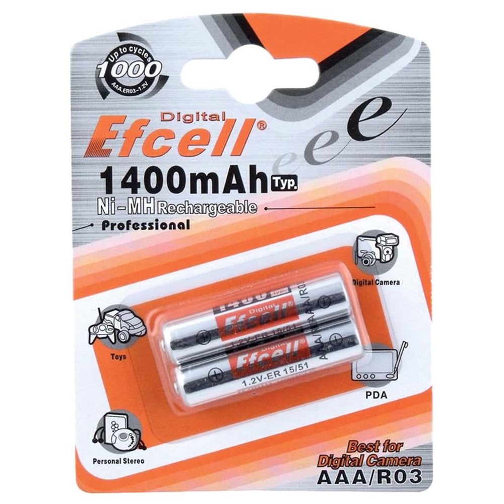 Efcell Efcell 1400 Mah İnce Pil Paket - Şarjlı Piller