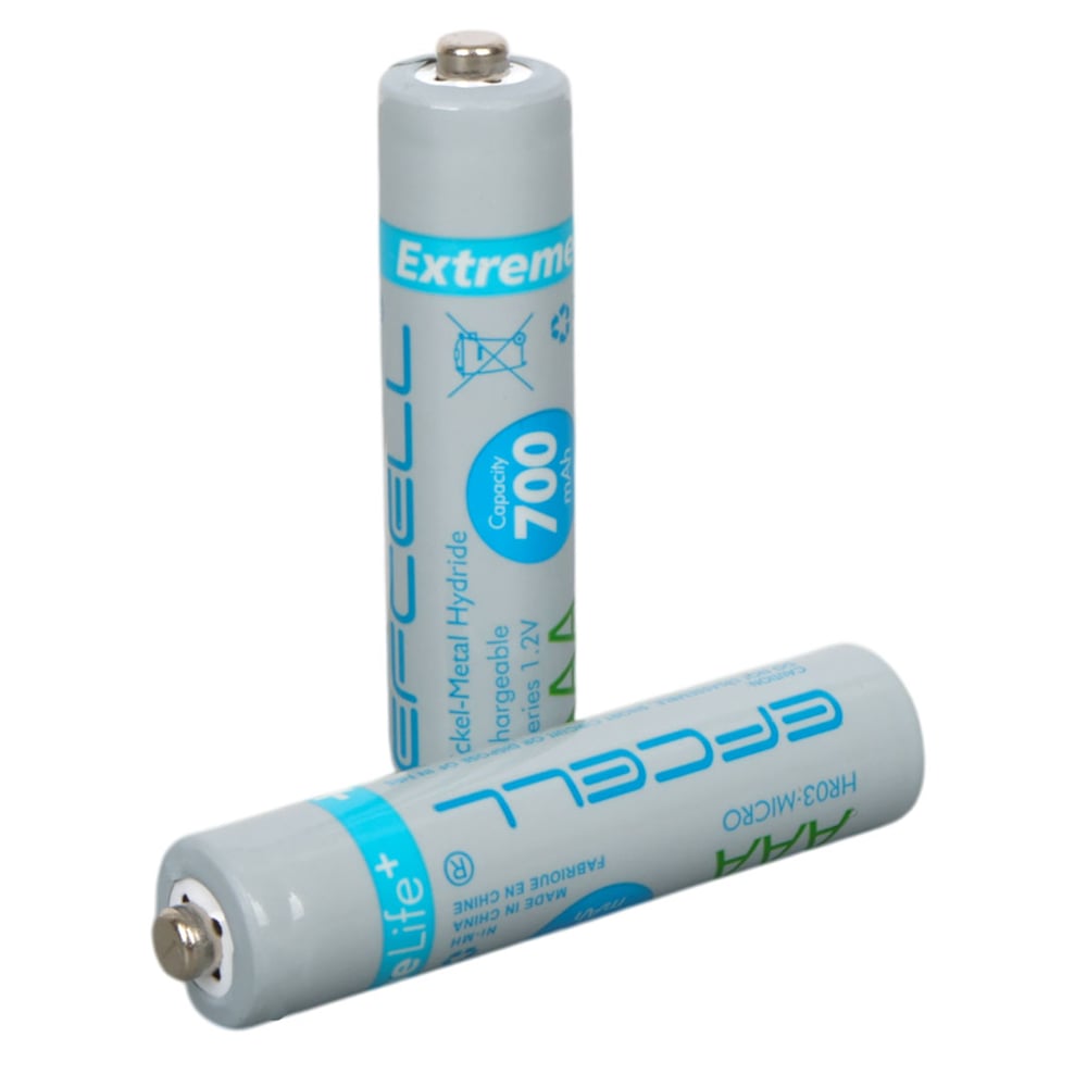 Reyonex EFCELL EXTREME LİFE+ 1.2 VOLT 700 MAH AAA İNCE ŞARJLI PİL ( (2'Lİ PAKET FİYATI) - Şarjlı Piller