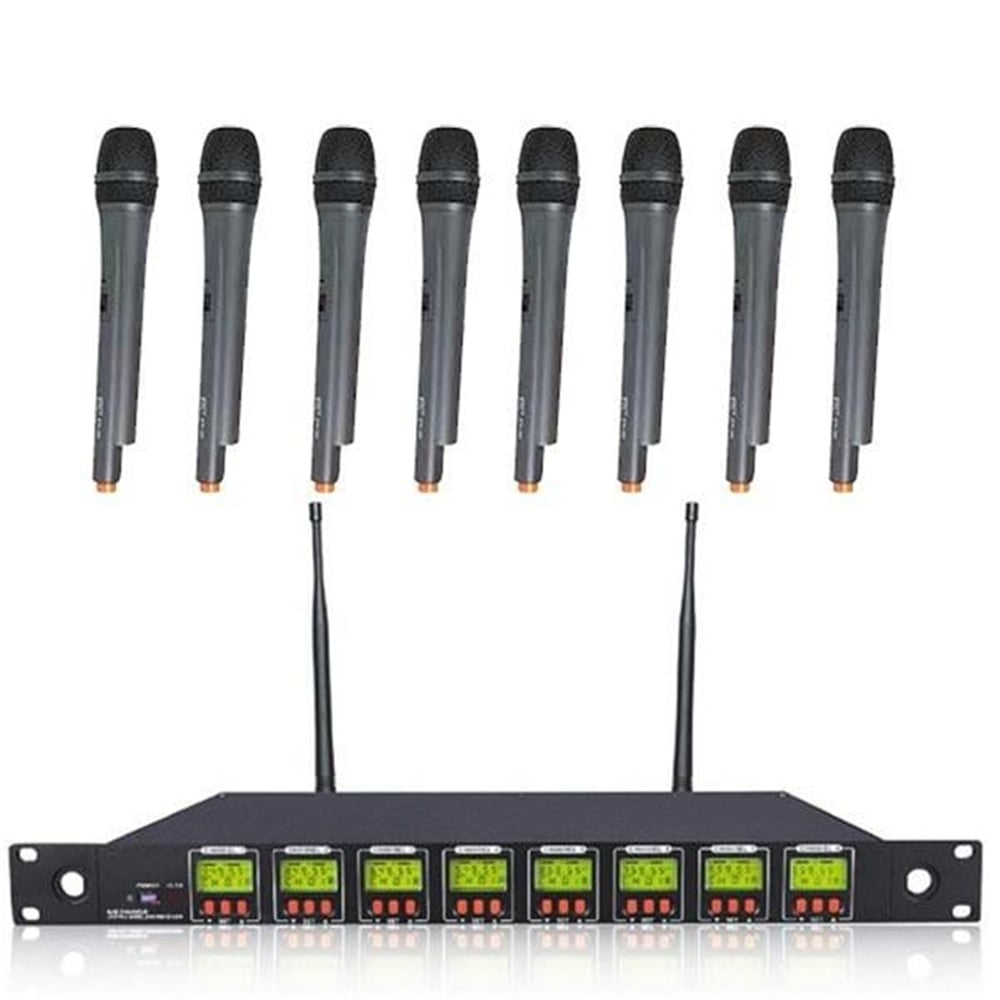 Etc Etc 1008 8 Kanal Recever+8 Adet Kablosuz El Telsiz Mikrofonu - Kablosuz Mikrofonlar