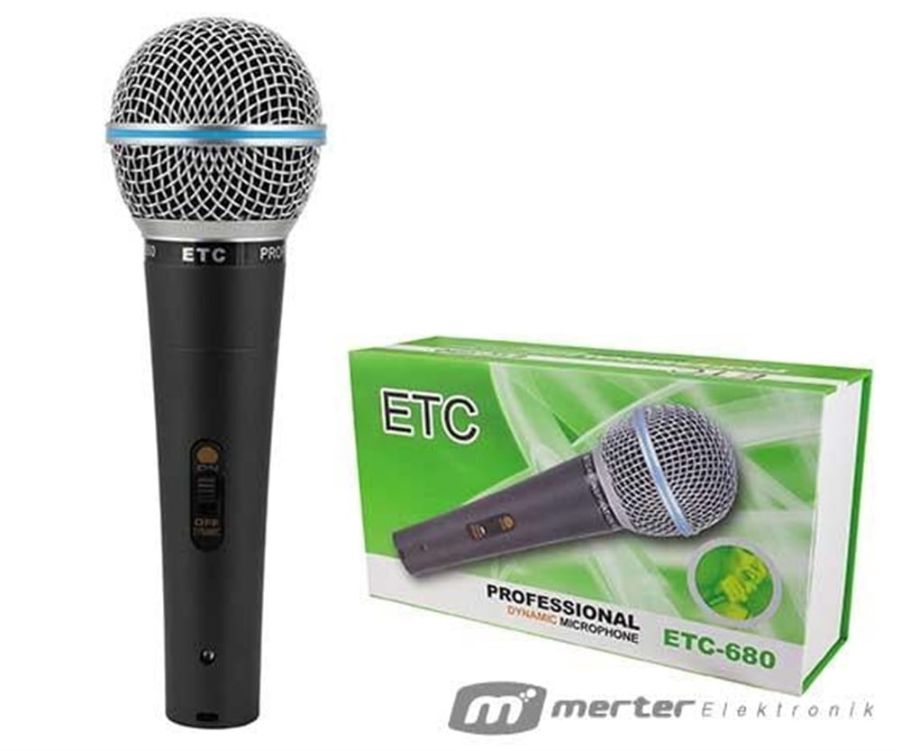 Etc Etc-680 Dinamik Kablolu El Mikrofonu - El Mikrofonları