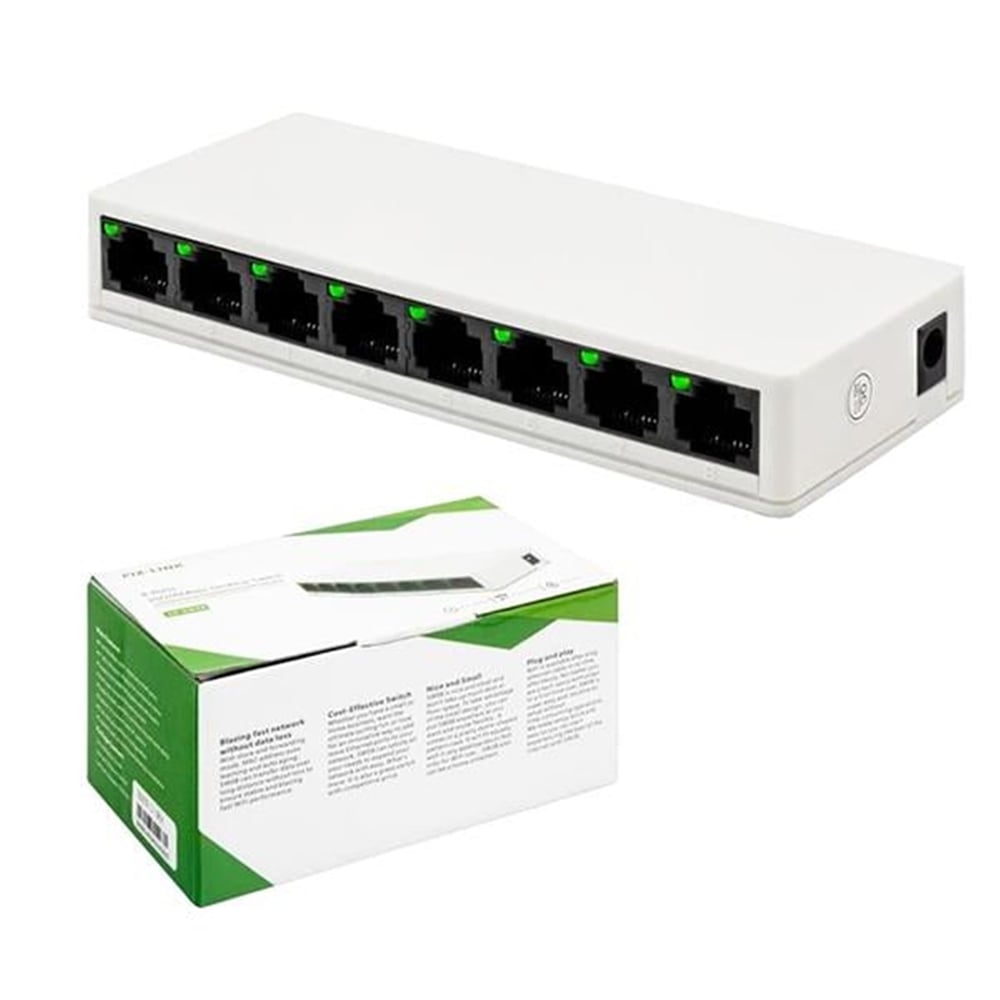 Everest Everest ESW-08 8 Port 10-100 Mbps Ethernet Switch - Ethernet Switch