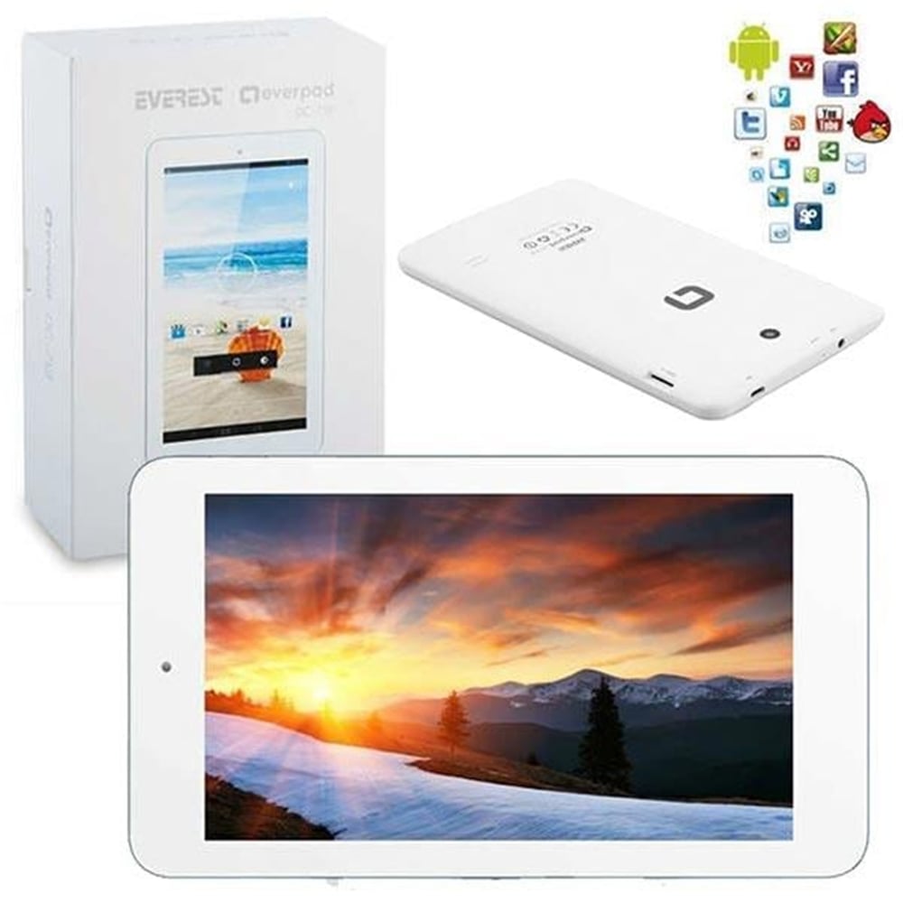Everest Everest Everpad Dc-718 7 Hd Panel 1Gb Ddr3 1.5Ghz 8Gb 0.3-2.0Mp Çift Kamera Beyaz Androıd Tablet Pc - Tablet PC