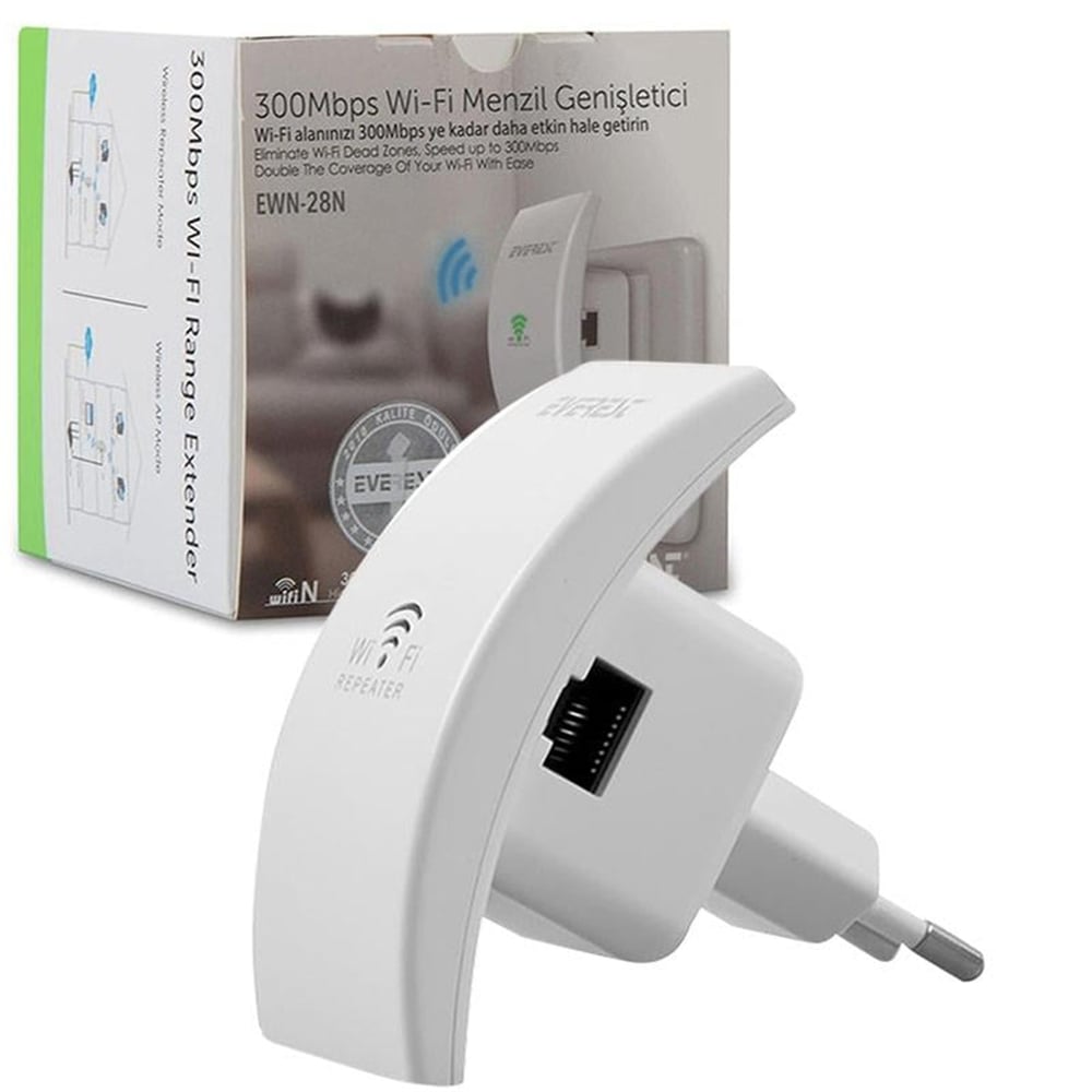 Everest Everest EWN-28N 300 Mbps Repeater - Access Point - Brid Router - Access Point-Router