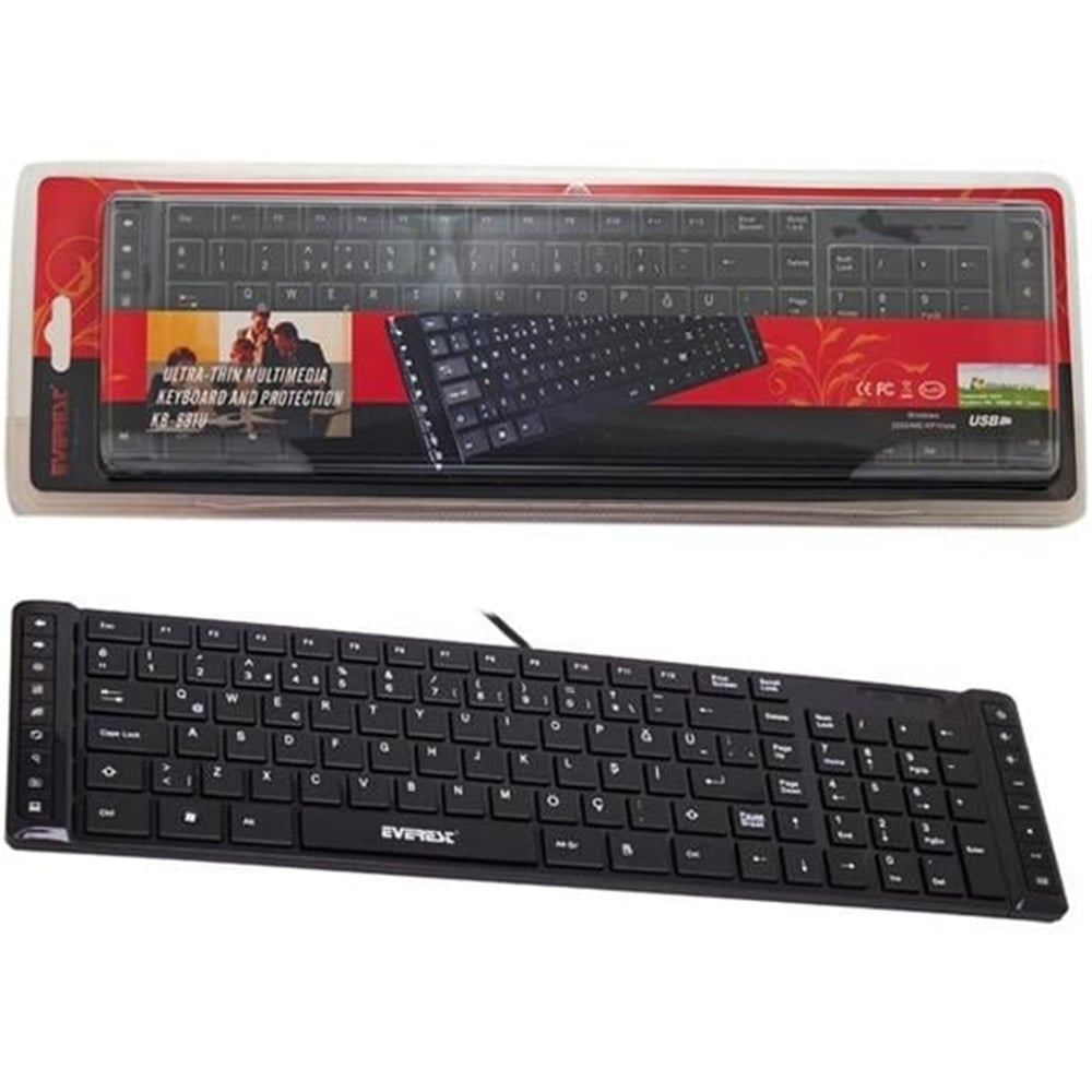 Everest Everest Kb-881U Ultra İnce Multimedya Klavye - Klavye & Mouse Set
