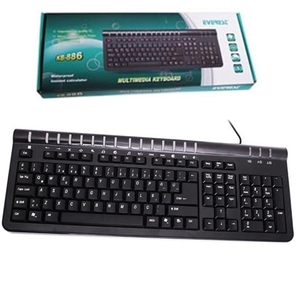 Everest Everest Kb-886 Usb Pıano Multimedya Siyah Q Klavye - Klavye & Mouse Set