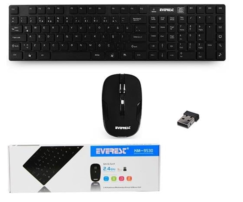 Everest Everest Km-9530 Kablosuz Klavye+Mouse Set - Klavye & Mouse Set