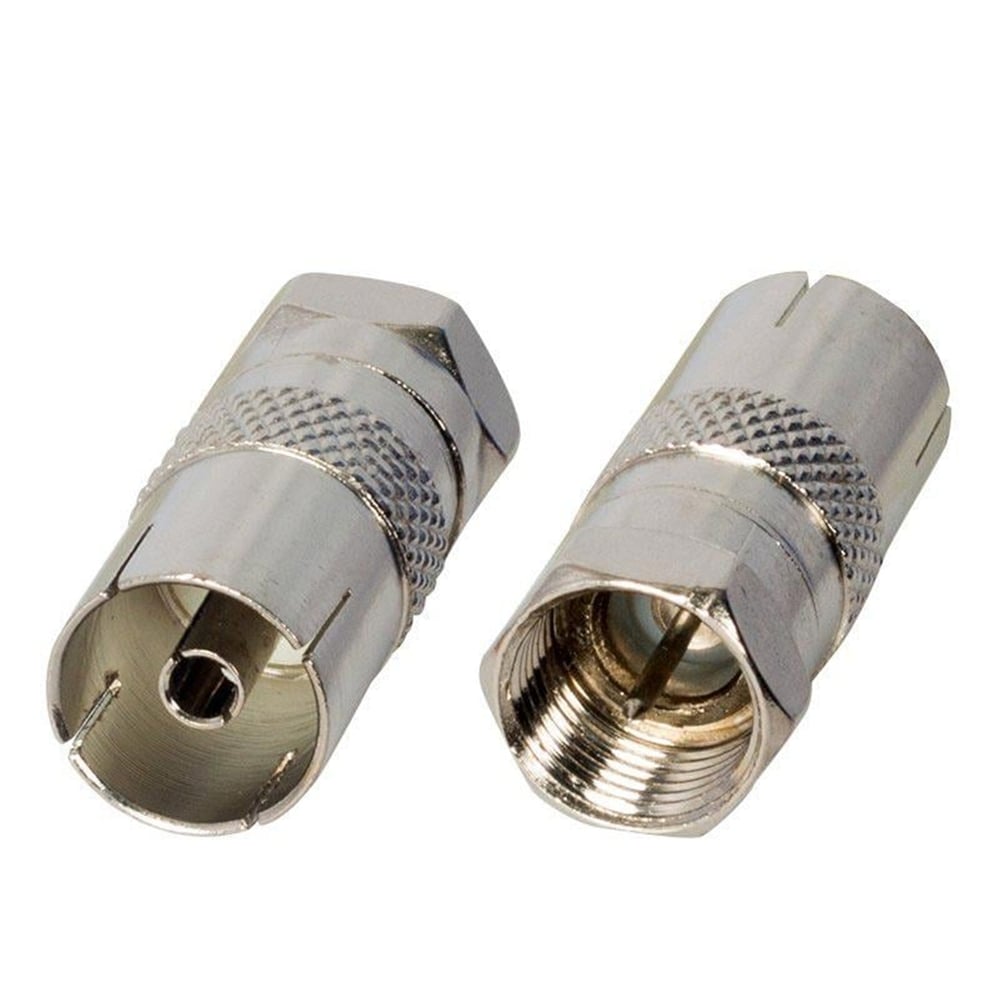 Powermaster F Konnektör Erkek 60 Ohm Dişi Çevirici Metal Konnektör - Fiş - Jack - Şase