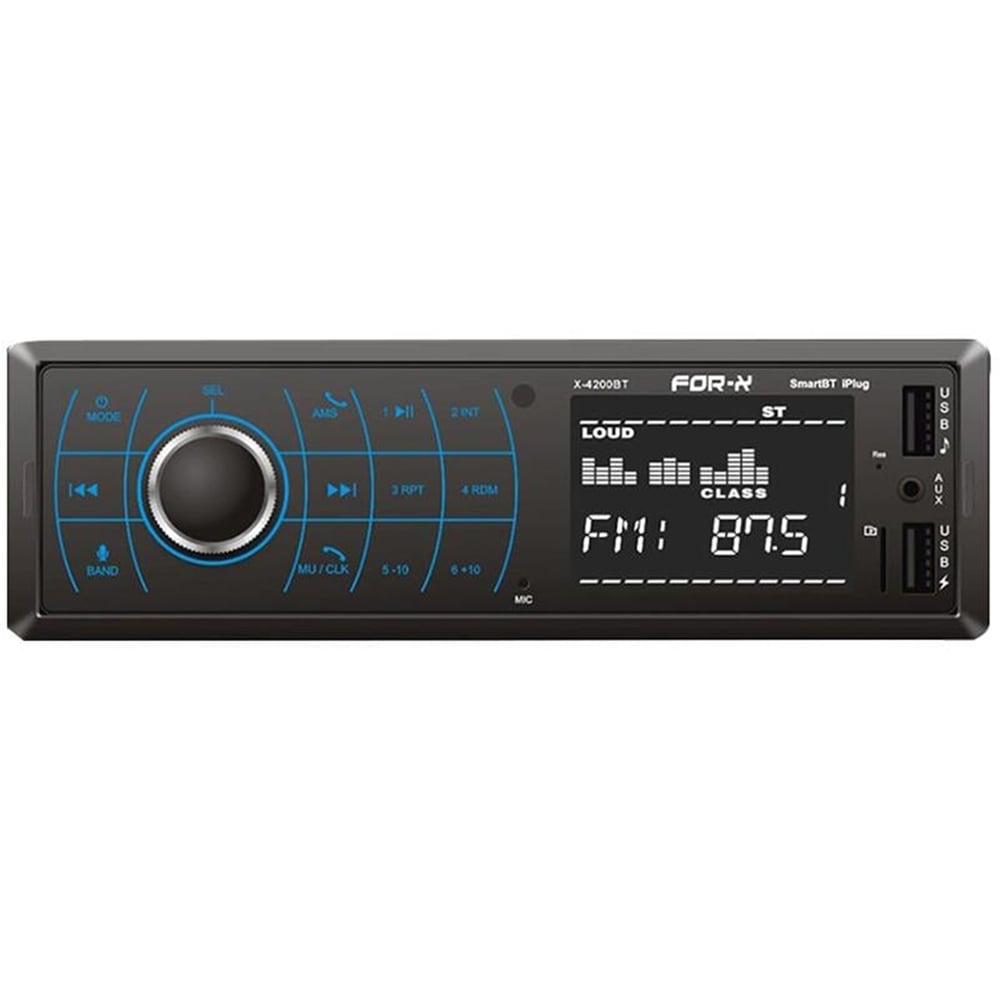For-X For-X Çift USB-SD-FM-Aux-Bluetooth 4x50W Mekaniksiz Oto Teyp X-4200BT - Oto Teyp